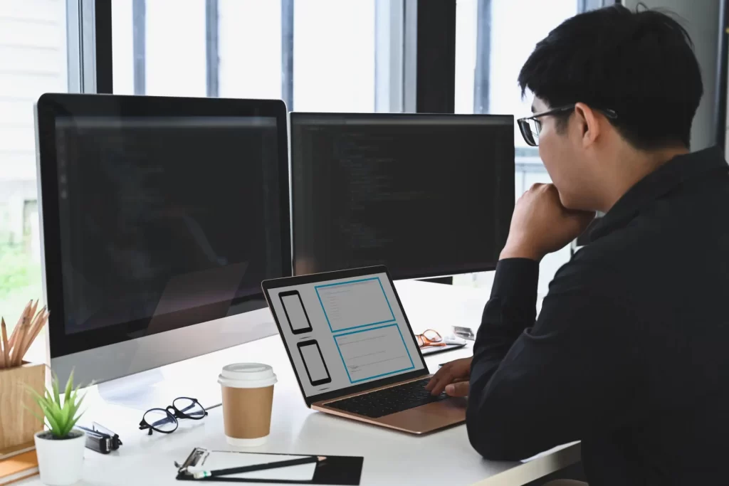 Outsourced web developer working on a Texas business project — Blueprint Business Solutions Corp remote engineering team